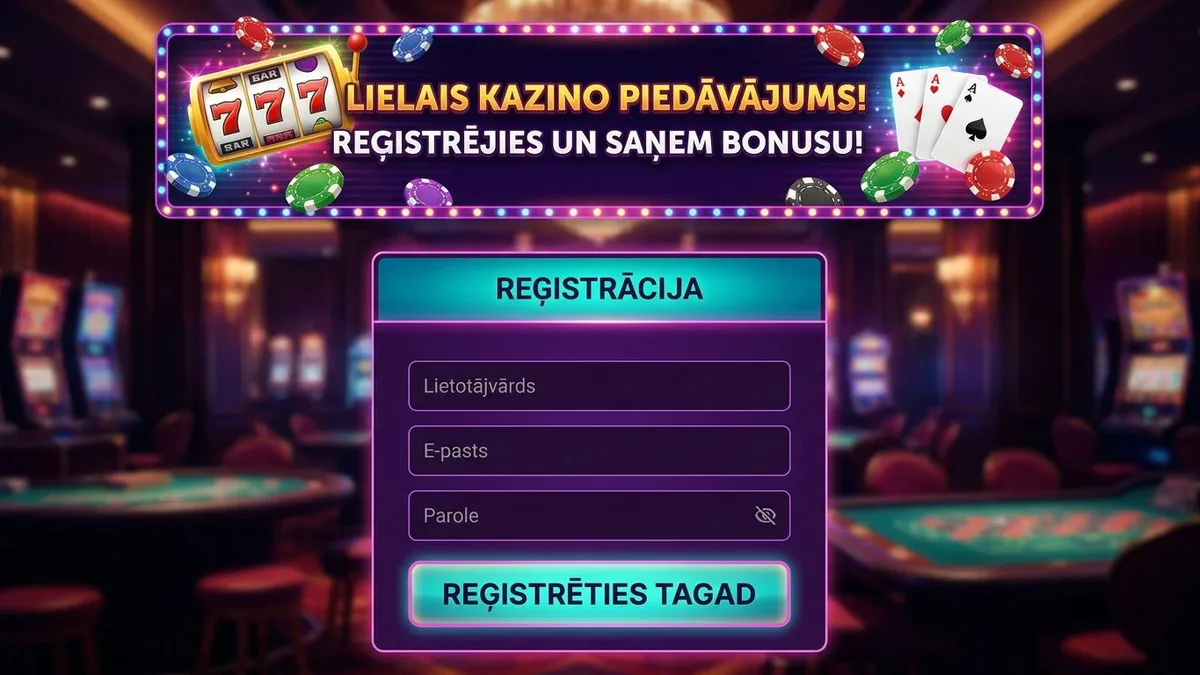 Reģistrēšanās ar bonusu
